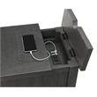 Home Square Rustic Chairside Table in Power Gray - Set of 2