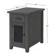 Home Square Rustic Chairside Table in Power Gray - Set of 2