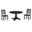 Home Square 3-Piece Set with Napa Round Table & 2 Dining Chairs
