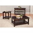 Home Square 2-Piece Set with Coffee Table & Chairside Table in Espresso