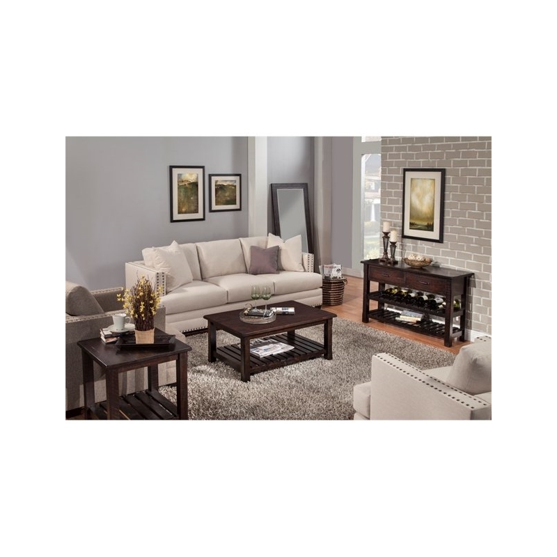 Home Square 2-Piece Set with Coffee Table & Chairside Table in Espresso