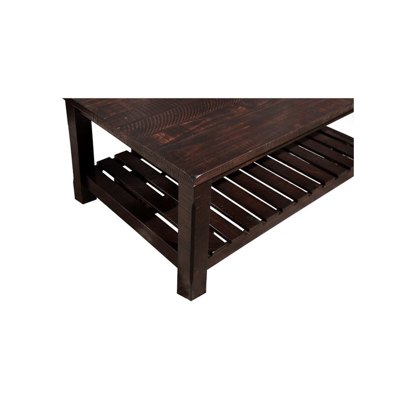 Home Square 2-Piece Set with Coffee Table & Chairside Table in Espresso