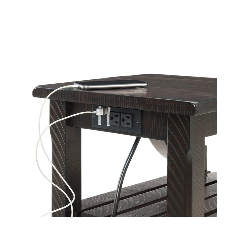 Home Square 2-Piece Set with Coffee Table & Chairside Table in Espresso