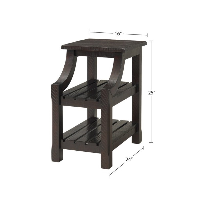 Home Square 2-Piece Set with Coffee Table & Chairside Table in Espresso