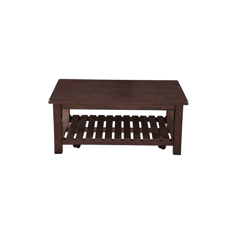 Home Square 2-Piece Set with Coffee Table & Chairside Table in Espresso