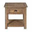 Home Square Monterey Solid Wood End Table in Reclaimed Natural - Set of 2
