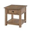 Home Square Monterey Solid Wood End Table in Reclaimed Natural - Set of 2