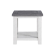 Home Square 2-Piece Set with End Table & Console Table in White Stain and Gray