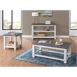 Home Square 2-Piece Set with End Table & Console Table in White Stain and Gray