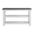 Home Square 2-Piece Set with End Table & Console Table in White Stain and Gray