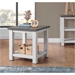 Home Square 2-Piece Set with End Table & Console Table in White Stain and Gray