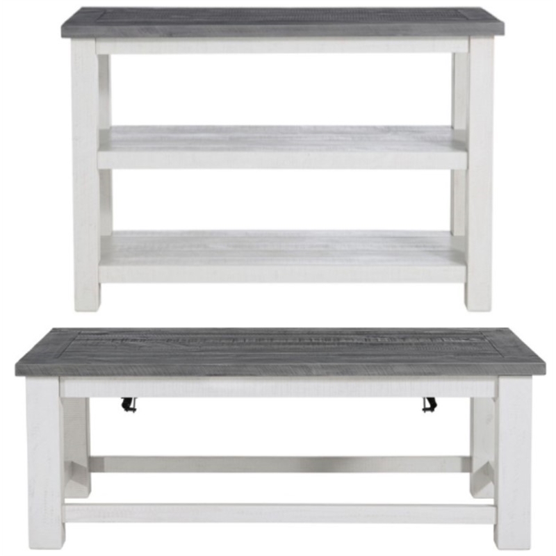 Home Square 2-Piece Set with Lift Top Coffee Table & Sofa Console Table