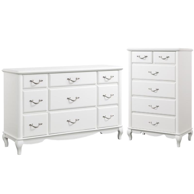 Home Square 2-Piece Set with Kelly 6 Drawer Chest & 9 Drawer Dresser