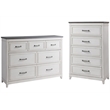 Home Square 2-Piece Set with Del Mar 5 Drawer Chest & 7 Drawer Dresser