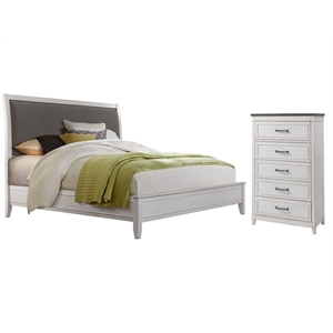 Home Square 2-Piece Set with Del Mar King Bed & 5 Drawer Chest