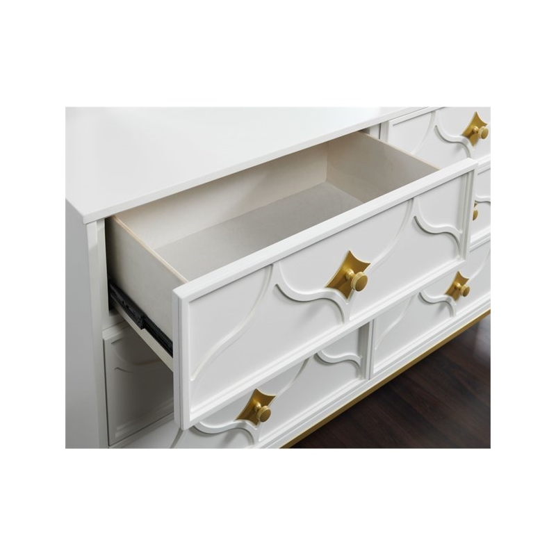 Home Square 3-Piece Set with 5 Drawer Chest & 6 Drawer Dresser & Twin Panel Bed