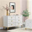 Home Square 3-Piece Set with 5 Drawer Chest & 6 Drawer Dresser & Twin Panel Bed