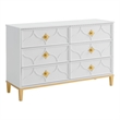 Home Square 3-Piece Set with 5 Drawer Chest & 6 Drawer Dresser & Twin Panel Bed