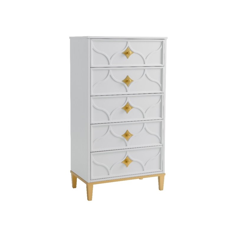 Home Square 3-Piece Set with 5 Drawer Chest & 6 Drawer Dresser & Twin Panel Bed