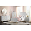 Home Square 3-Piece Set with 5 Drawer Chest & 6 Drawer Dresser & Twin Panel Bed