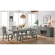 Home Square 7-Piece Set with Extendable Dining Table & 6 Dining Chairs