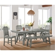 Home Square 7-Piece Set with Extendable Dining Table & 6 Dining Chairs