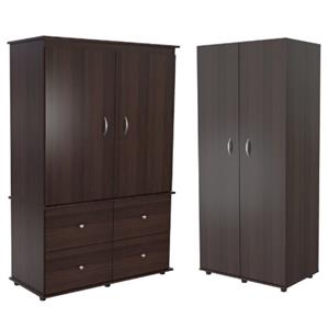 home square 2-piece set with tv armoire & 2 door wardrobe armoire