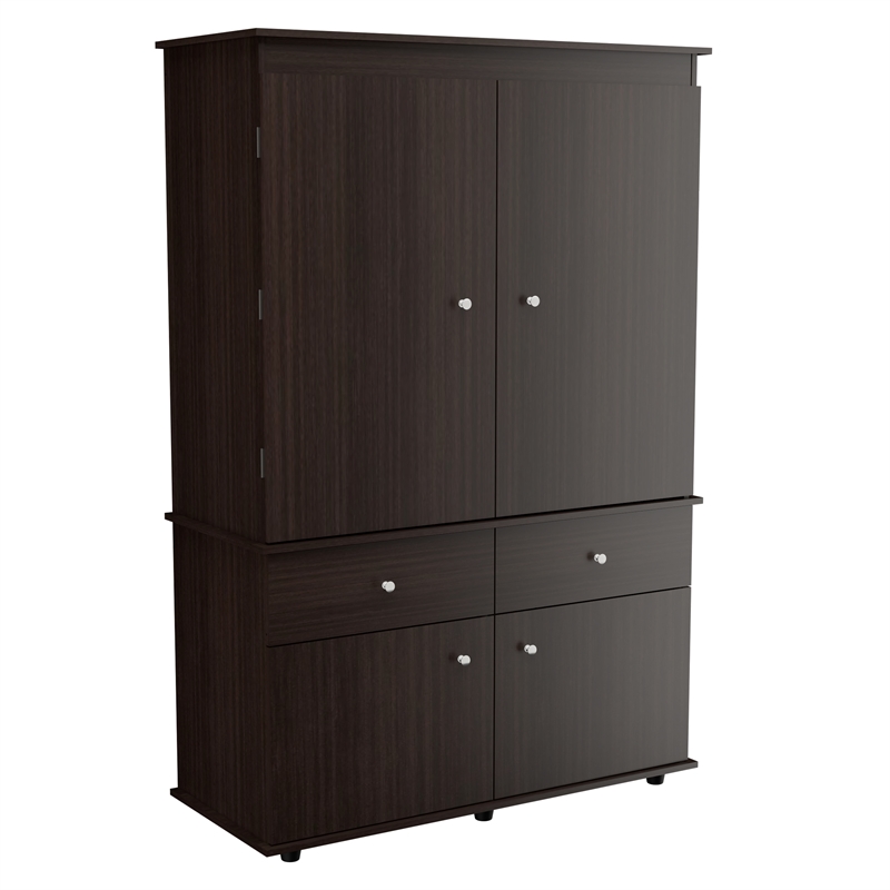 Home Square 2-Piece Set with TV Stand & 2 Drawer 4-Shelf