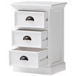 Home Square 3 Drawer Nightstand in Pure White Finish - Set of 2