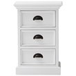 Home Square 3 Drawer Nightstand in Pure White Finish - Set of 2
