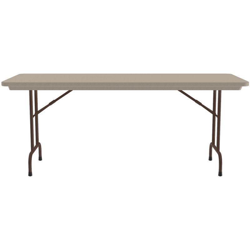Home Square Blow-Molded Folding Table in Mocha Granite Finish - Set of 8