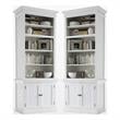 Home Square 2 Doors Bookcase in Pure White Finish - Set of 2