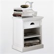 Home Square 1 Drawer Nightstand in Pure White Finish - Set of 2