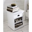 Home Square 1 Drawer Nightstand in Pure White Finish - Set of 2