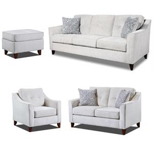 home square 4-piece set with ottoman chair loveseat and sofa