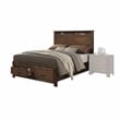 Home Square 4-Piece Set with King Bed 6 Drawer Dresser and 2 Nightstands