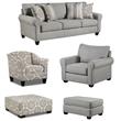 Home Square 5-Piece Set with Ottoman Chair Sofa Accent Chair & Ottoman