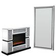 Home Square 2-Piece Set with Mirrored Fireplace and Accent Mirror