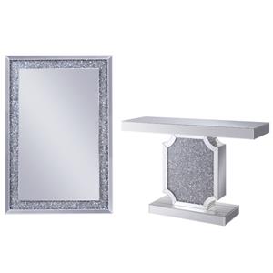 home square 2-piece set with console table and mirrored frame wall decor