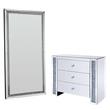 Home Square 2-Piece Set with Mirrored Console Table & Accent Mirror