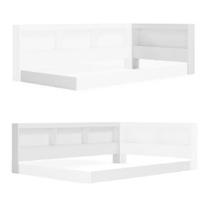 home square 2-piece set with 80.43 inch & 81.06 inch headboard storage bookcases
