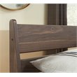 Home Square Full Size Platform Bed with Low Profile Headboard in Mocha Brown