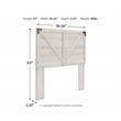Home Square 2-Piece Set of Full size Panel Headboard & Platform Bed in White
