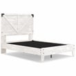 Home Square 2-Piece Set of Full size Panel Headboard & Platform Bed in White