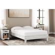 Home Square 2-Piece Set of Full size Panel Headboard & Platform Bed in White