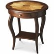 Home Square Specialty Oval Accent Table in Cherry Finish - Set of 2