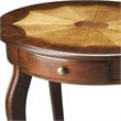 Home Square Specialty Oval Accent Table in Cherry Finish - Set of 2