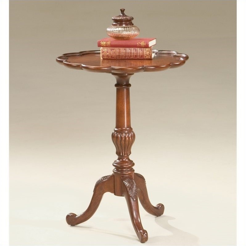 Home Square Pedestal Table in Plantation Cherry Finish - Set of 2