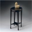 Home Square Oval Accent Table in Plum Black Finish - Set of 2