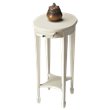 Home Square Wood Accent Table in Cottage White Finish - Set of 2
